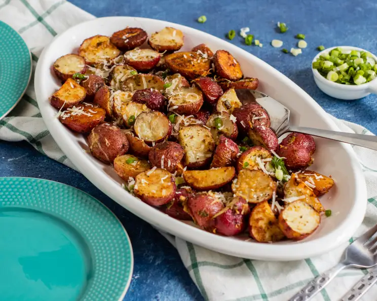 Grilled red shop potatoes